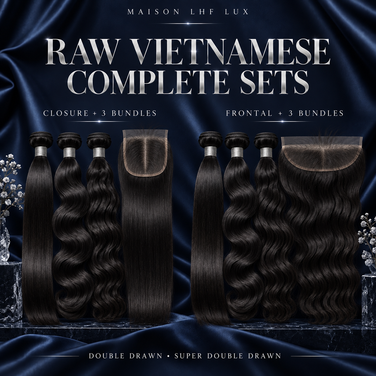 Raw Frontal + 3 Bundle Set